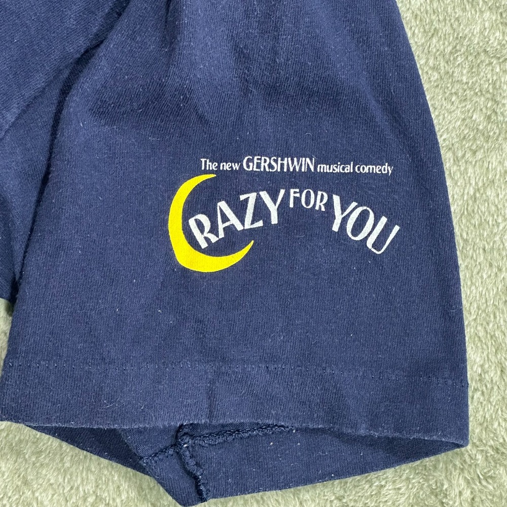 Vintage‎ T-Shirt, Crazy For You Musical, mens Size L, Single Stitch, Blue - Picture 3 of 8